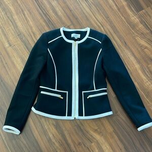 New Calvin Klein Women's Contrast-Trim Jacket